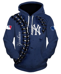 New York Yankees Hoodie - 3D Baseball All Over Print Hoodie Gift For Mlb Fans