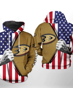Nfl Edition - Anaheim Ducks 3D All Over Print Zip Up Hoodie Option