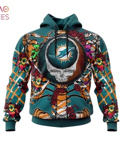 Nfl Miami Dolphins Grateful Dead Mix 3D Hoodie For Music Fans