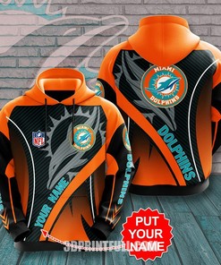 Nfl Miami Dolphins Logo 3D Hoodie For Fans