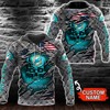 Nfl Miami Dolphins Skull 3D Hoodie For Fans