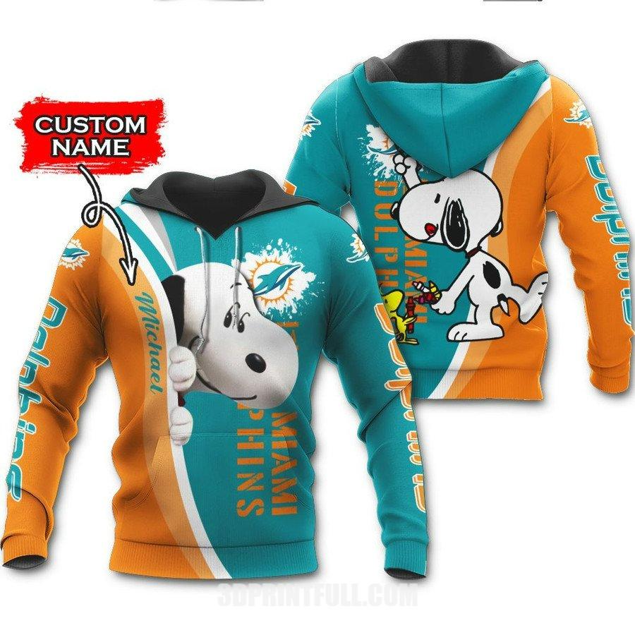 Nfl Miami Dolphins Trendy 3D All-Over Print Hoodie For Fans