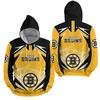 Nhl Boston Bruins Lighting Sweater All Over Print 3D Hoodie Zip Hoodie T-Shirt
