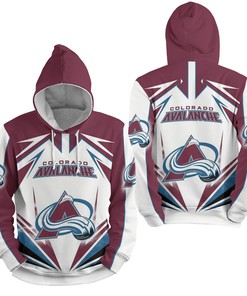 Nhl Colorado Avalanche Lighting 3D Full Over Print Hoodie - Sweater And T-Shirt