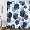 Night Owl And Mouse Blue Nature Shower Curtain, Waterproof Bathroom Curtain