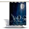 Night Sky View Stars and Moon Shower Curtain for a Magnificent Bathroom