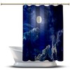 Nightscape Moon and Stars Shower Curtain - Waterproof Bathtub Bathroom Decoration