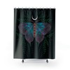 Nighttime Butterfly Shower Curtain - Dark Boho Design For Bathroom