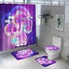 No-Slip Psychedelic Mushroom Waterproof Shower Curtain Lid