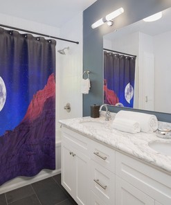 Nomad Full Moon Shower Curtain For A Wanderlust Bath