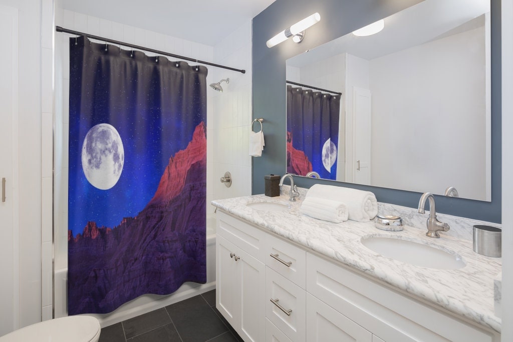 Nomad Full Moon Shower Curtain For A Wanderlust Bath