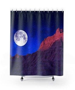 Nomad Full Moon Shower Curtain For A Wanderlust Bath