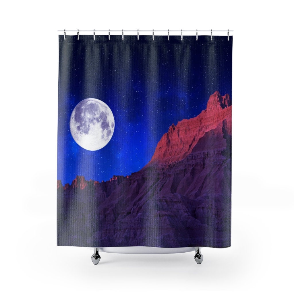 Nomad Full Moon Shower Curtain For A Wanderlust Bath