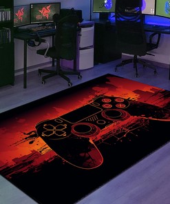 Non Slip Bathroom Rugs Washable - Personalized 3D Game-Themed Area Rug with Custom Name A03