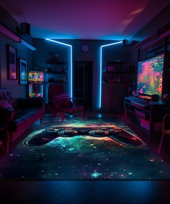 Non Slip Bathroom Rugs Washable - Personalized Game Room Rugs for Boys Bedrooms