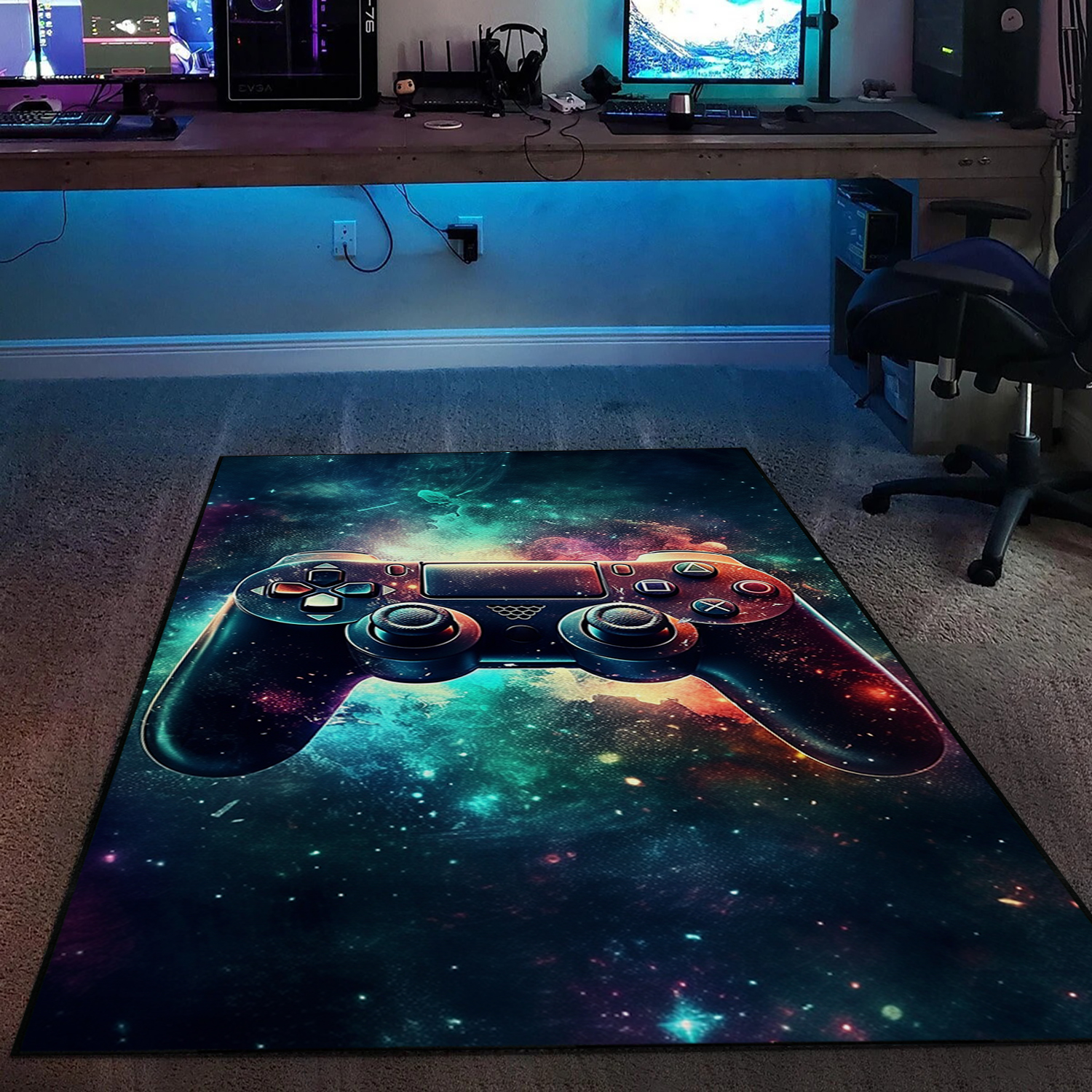 Non Slip Bathroom Rugs Washable - Personalized Game Room Rugs for Boys Bedrooms - Image 2