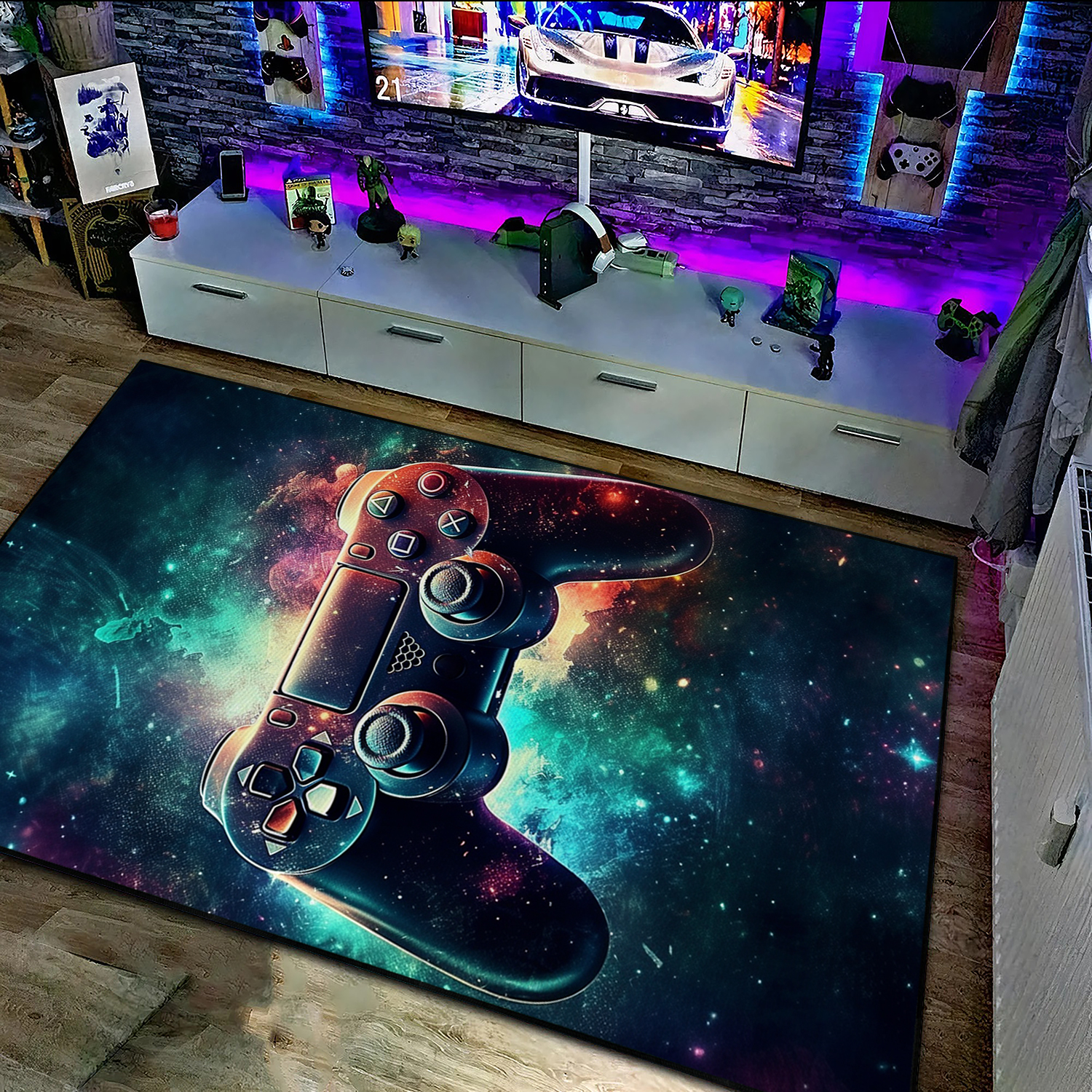 Non Slip Bathroom Rugs Washable - Personalized Game Room Rugs for Boys Bedrooms - Image 3