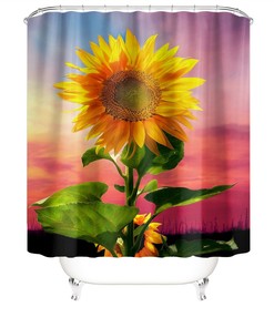 Non-Slip Sunflower Shower Curtain Cover for a Safe and Beautiful Shower Space