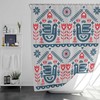 Nordic Forest Bird Shower Curtain, Linnen Bathroom Decor with Birds and Flowers