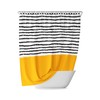 Nordic Geometric Solid Striped Shower Curtain in Retro Style for a Modern Look