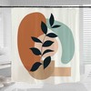 Nordic Style Abstract Art Extra Shower Curtain For Bathroom Decor