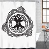 Norse Decor Vikings Odin Rune Waterproof Shower Curtain, 3D Printed Totem Art for Bathroom/Washroom, Unique Gift Idea