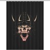 Norse Mythology Bathroom Shower Curtain with Viking Skull Design
