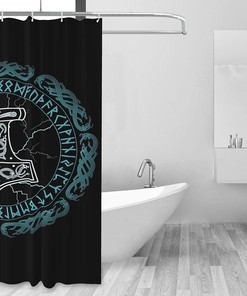 Norse Mythology Shower Curtain - Show off Your Viking Spirit with a Waterproof Bathroom Curtain Home Decor