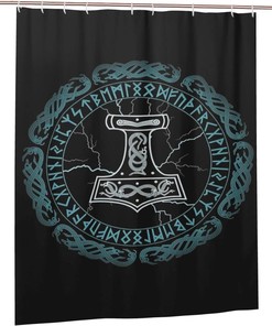 Norse Mythology Shower Curtain - Show off Your Viking Spirit with a Waterproof Bathroom Curtain Home Decor