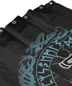 Norse Mythology Shower Curtain - Show off Your Viking Spirit with a Waterproof Bathroom Curtain Home Decor