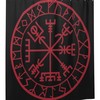 Norse Mythology Warrior Compass Print Shower Curtain - Waterproof Bath Curtain with Viking Design