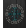 Norse Mythology Warrior Compass Shower Curtain - Waterproof and Unique Bathroom Decor