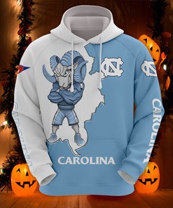 North Carolina Tar Heels 3D Mascot Printed Hoodie - Gifts For Fans