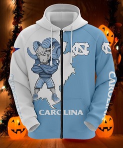 North Carolina Tar Heels 3D Mascot Printed Hoodie - Gifts For Fans