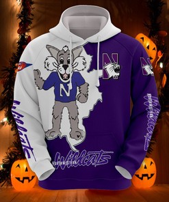 Northwestern Wildcats 3D Mascot Printed Hoodie - Gifts For Fans
