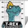 Nostalgic And Vintage Dinosaur Shower Curtain With A Distressed Design For A Unique Bathroom