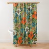 Nostalgic Geometric Pattern Shower Curtain With 70S Plate Design For Retro-Inspired Bathroom Decor