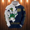 Notre Dame Fighting Irish Mascot 3D Hoodie - Gifts For Fans