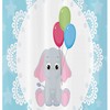 Nursery Shower Curtain, Family Love Theme Elephants Print, Cloth Fabric Bathroom Decor for Baby Children