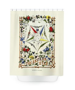 OES Lodge Eastern Star Shower Curtain for Masonic Bathroom Decor