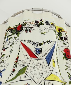 OES Lodge Eastern Star Shower Curtain for Masonic Bathroom Decor