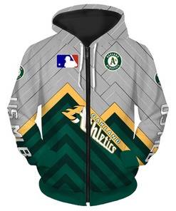 Oakland Athletics Baseball 3D Hoodie - Zip Hoodie For Fans