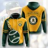 Oakland Athletics Flame-Balls Graphic 3D Hoodie - Gifts For Fans