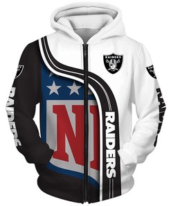 Oakland Raiders 3D Hoodie Pullover - Zip Hoodie For Fans