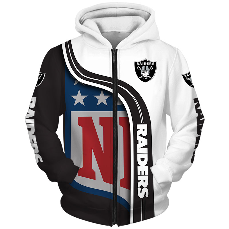 Oakland Raiders 3D Hoodie Pullover - Zip Hoodie For Fans