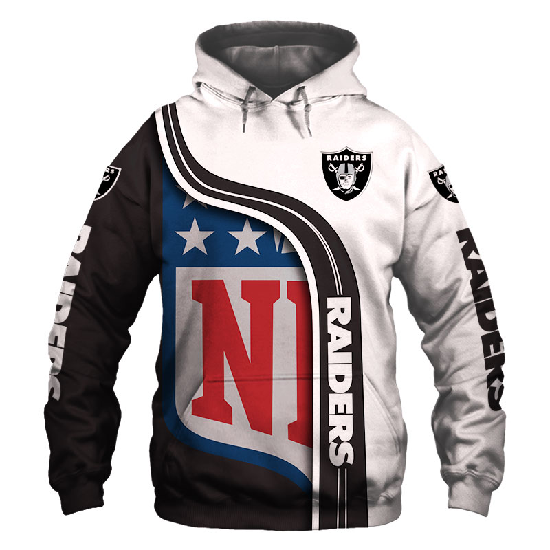 Oakland Raiders 3D Hoodie Pullover - Zip Hoodie For Fans