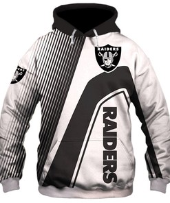 Oakland Raiders 3D Zip Hoodie - Pullover Nfl For Fans