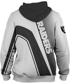 Oakland Raiders 3D Zip Hoodie - Pullover Nfl For Fans