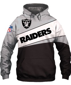 Oakland Raiders 3D Zip Hoodie - Zip-Up Hoodie For Fans