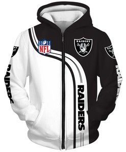 Oakland Raiders Cute 3D Hoodie - Zip Hoodie Pullover Gift For Fans